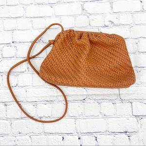 NWOT Anthropologie Jasper Clutch in Medium Pink / Brownish Brown Cocoa Color